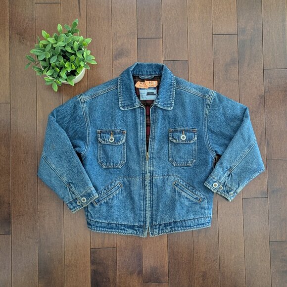 Vintage Other - FLANNEL LINED VINTAGE JEAN JACKET